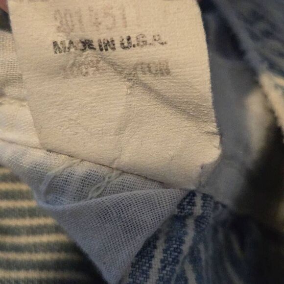 Vintage OshKosh Overalls Size 18 Months Stripes Vestbak Denim - Picture 8 of 8